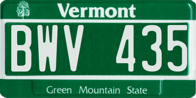 VT license plate BWV435