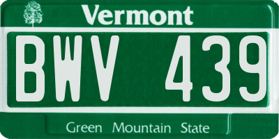 VT license plate BWV439