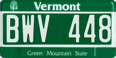 VT license plate BWV448
