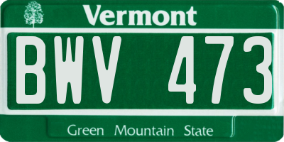 VT license plate BWV473