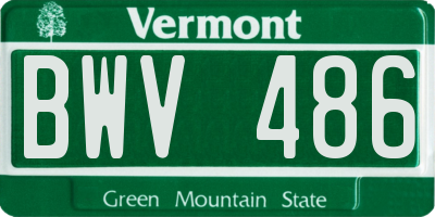 VT license plate BWV486