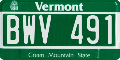 VT license plate BWV491