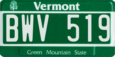 VT license plate BWV519