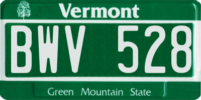 VT license plate BWV528