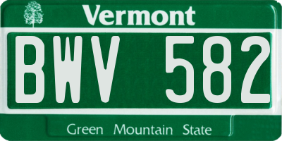 VT license plate BWV582