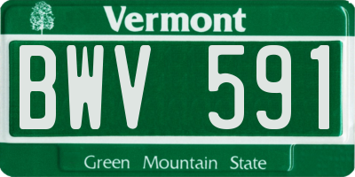 VT license plate BWV591