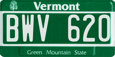 VT license plate BWV620