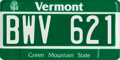 VT license plate BWV621