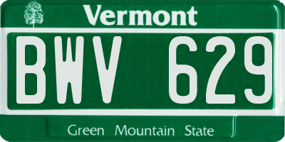 VT license plate BWV629