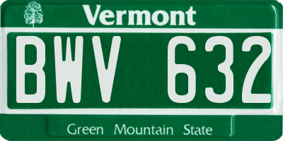 VT license plate BWV632