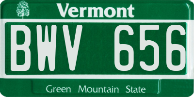 VT license plate BWV656