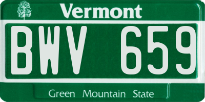 VT license plate BWV659