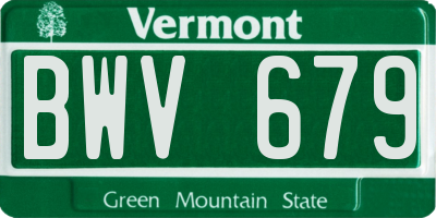 VT license plate BWV679