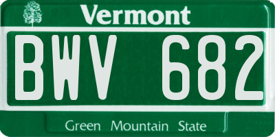 VT license plate BWV682
