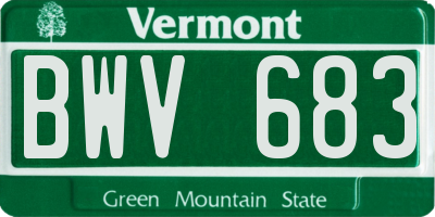 VT license plate BWV683
