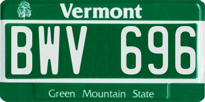 VT license plate BWV696