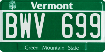 VT license plate BWV699