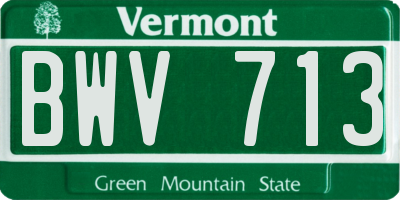 VT license plate BWV713