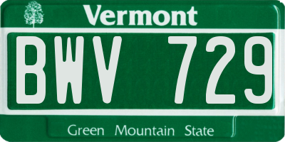 VT license plate BWV729