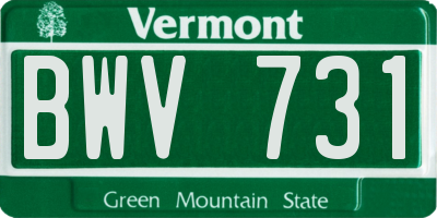 VT license plate BWV731