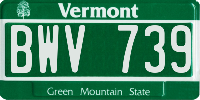 VT license plate BWV739