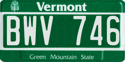 VT license plate BWV746