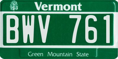 VT license plate BWV761