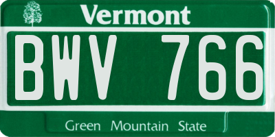 VT license plate BWV766