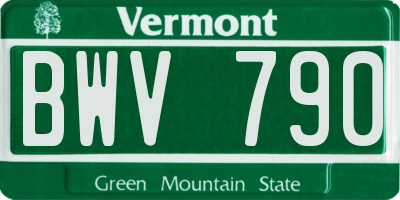 VT license plate BWV790