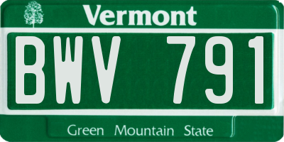 VT license plate BWV791
