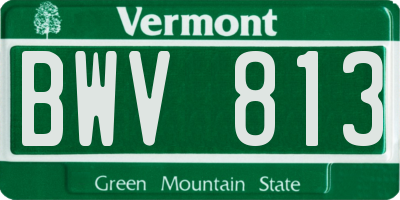 VT license plate BWV813