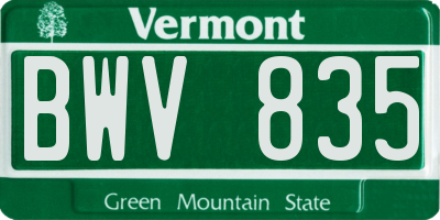 VT license plate BWV835