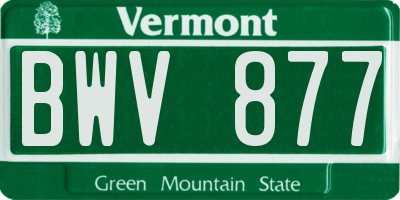 VT license plate BWV877