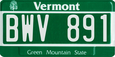 VT license plate BWV891