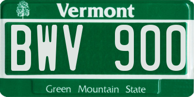 VT license plate BWV900
