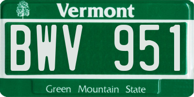 VT license plate BWV951