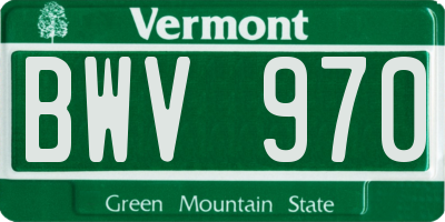 VT license plate BWV970