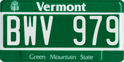 VT license plate BWV979