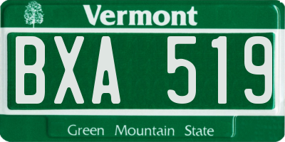 VT license plate BXA519
