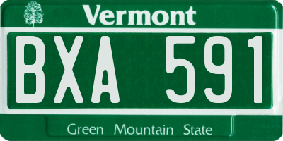 VT license plate BXA591