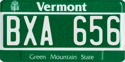 VT license plate BXA656