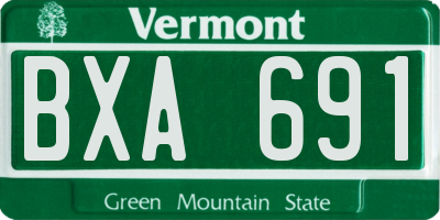 VT license plate BXA691