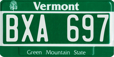 VT license plate BXA697
