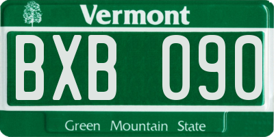 VT license plate BXB090