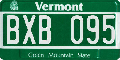 VT license plate BXB095