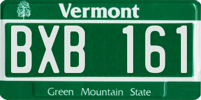 VT license plate BXB161