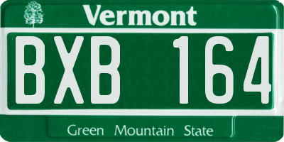 VT license plate BXB164