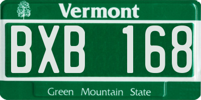 VT license plate BXB168