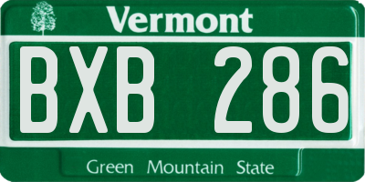 VT license plate BXB286