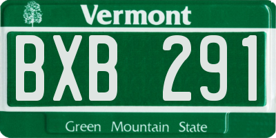 VT license plate BXB291